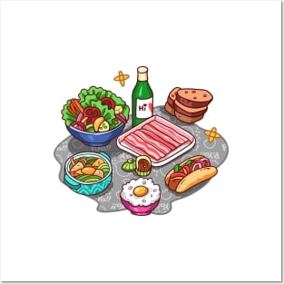 Korean food Posters and Art